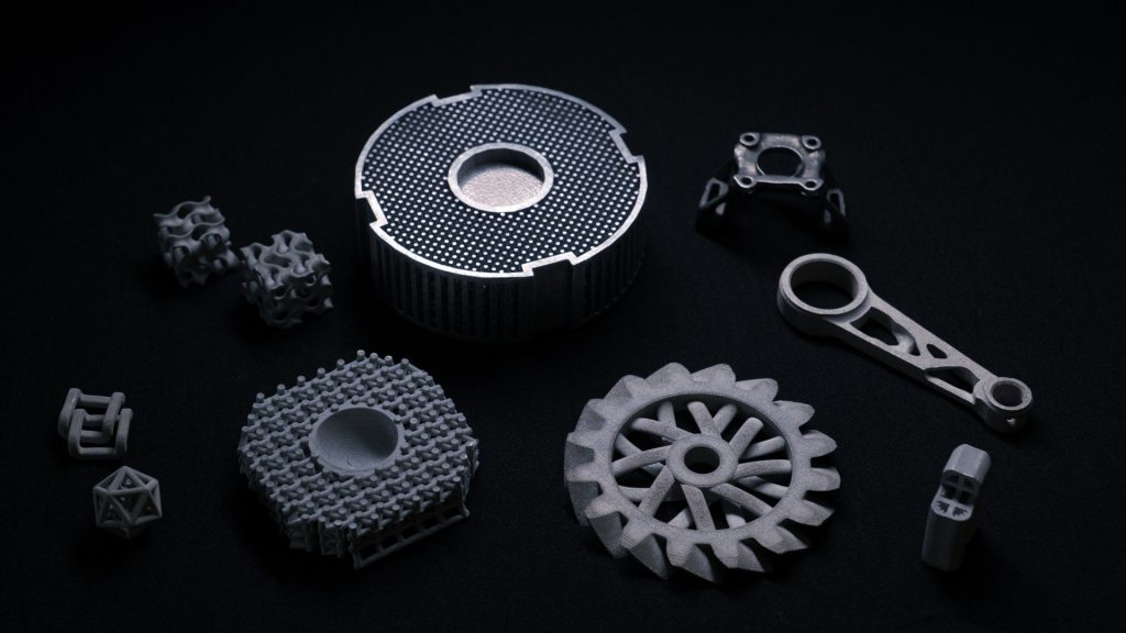 3D printed metal parts produced using Ricoh's new binder jet technology